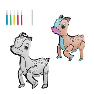 Globo inflable de helio con forma de ciervo para niños, juguete infantil diy para dibujar