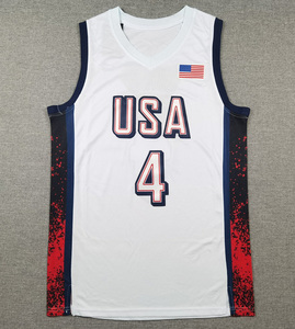 USA đội nam hải quân trắng 4 <span class=keywords><strong>Stephen</strong></span> Cà Ri 6 James 5 Anthony Edwards 7 Kevin Durant 14 áo bóng rổ Anthony Davis - Product Image 5