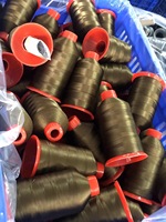 Gümrüklü Polyester iplik Tex 70 yüksek mukavemetli Polyester sürekli filament 100% Polyester gümrüklü dikiş ipliği Nylbond iplik B69