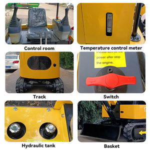 Cina all'ingrosso Mini escavatore 1000kg Trencher escavatore diesel 0.8 1 tonnellata idraulico cingolato Mini rimorchiabile terne - Product Image 5