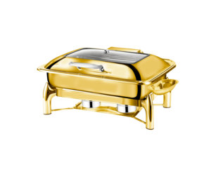 Estufa de buffet Rectangular de visualización hidráulica de alta calidad de 9L, plato de frotamiento de acero inoxidable, juego de Buffet, calentador de alimentos