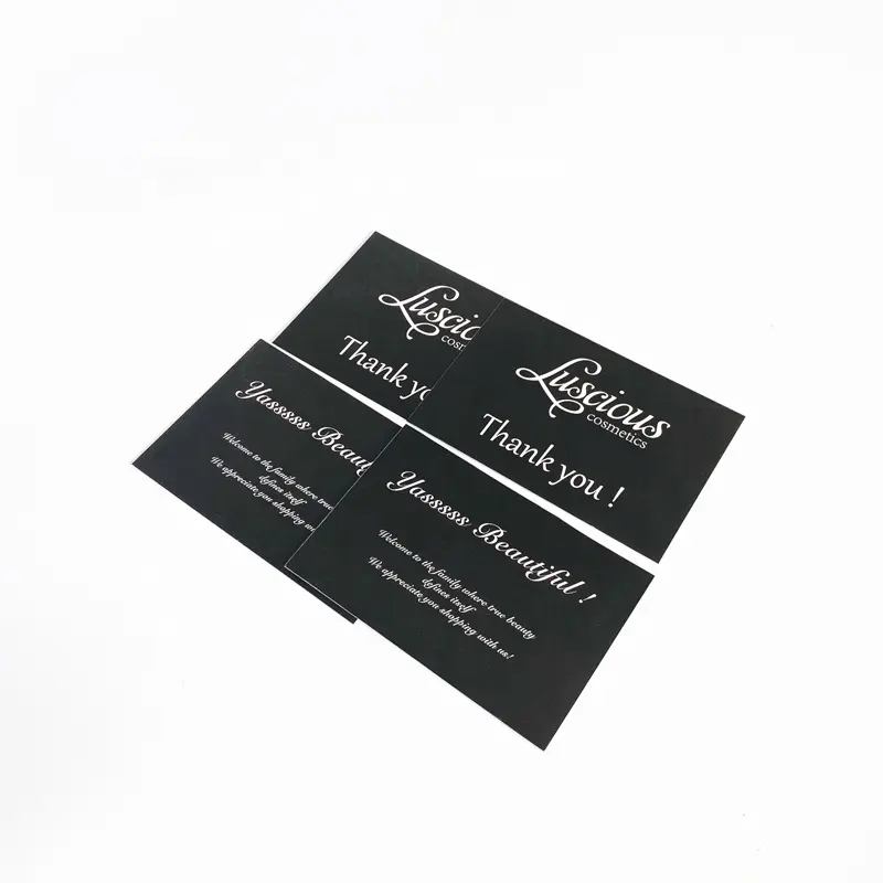 Personalizado Silver Logo Art Paper Postcard Obrigado cartão Cartão de Natal para casamento Aniversário Product Display Business