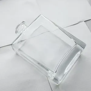 Botella de vino de hielo transparente, botella de vidrio para vodka