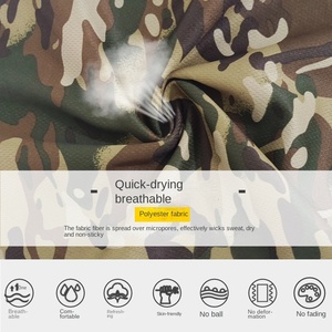 Chapeau Bennie pour les sports de plein air Camouflage Edge Windproof Drawstring Headgear pour l'alpinisme, la pêche, le voyage et la randonnée - Product Image 5