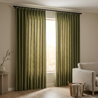 Rideau Jacquard en Polyester Occultant Épais à Plis pour Chambre, Salon et Décoration Intérieure