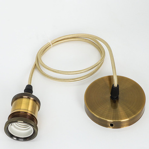 Retro Gold/Silver/Rose Gold Pendant Chandelier Light Fixture with Aluminum Alloy <strong>Suspension</strong> E27 Screw Base <strong>Wired</strong> Socket - Product Image 2