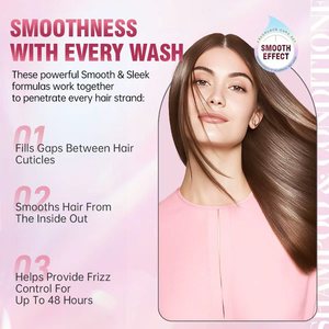 Sampo & kondisioner parfum Label pribadi tahan lama Set Rames mengeriting untuk rambut halus halus halus dengan kerusakan perbaikan wangi - Product Image 3