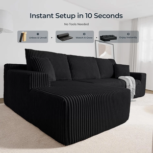 Paquete de Muebles Modulares de Lujo para Iniciar un Negocio de Alquiler de Muebles, Sofá Seccional en Forma de L, Reclinable, Convertible, de Terciopelo, con Color Personalizado - Product Image 6