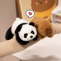Jouets en peluche miniatures personnalisés de dessins animés pour enfants, nouveaux pandas, capybaras, chats, dinosaures, cadeaux d'anniversaire avec rembourrage en coton PP