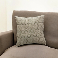 Housse de coussin imprimée géométrique florale beige 100 % coton, taie d'oreiller neutre pour canapé, salon, décoration intérieure, vente en gros