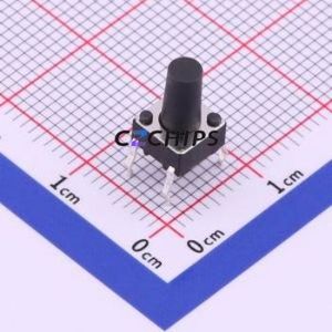 TS-1095-A13B2-D1 Tactile Switch Through hole-4P,6x6mm Switch Single Pole Single Throw Round Button 1.8N Through Hole - Product Image 1