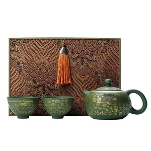 Bol à trois compartiments en argile violette avec couvercle, grande taille, style vintage, pour usage domestique, motif lotus, pour infuser le thé, emballage cadeau - Product Image 5