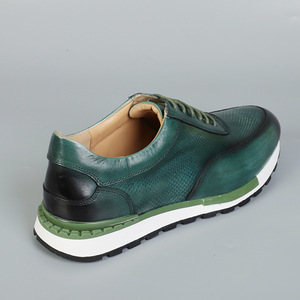 Chaussures bateau en cuir véritable pour homme, à lacets, bout rond, respirantes, toutes saisons, semelle intermédiaire en EVA, semelle extérieure en caoutchouc - Product Image 5
