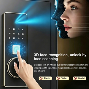 CEQSAFE Coffre-fort électronique sécurisé avec reconnaissance faciale et empreintes digitales, application TUYA, stockage secret intelligent, coffre-fort intelligent - Product Image 5
