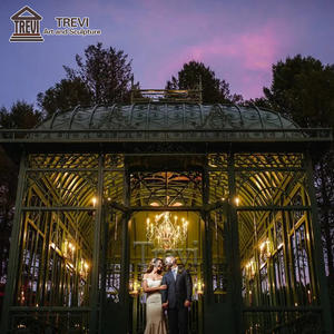 Gazebo in Ferro Battuto con Grandi Vetrate Ornamentali su Misura per Matrimoni - Product Image 6