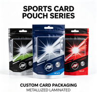 Pochette Mylar Personnalisée OEM pour Cartes Sportives, Sachet d'Emballage Stratifié PET AL PE de Haute Qualité avec Fermeture Éclair Refermable, Impression Offset Personnalisée