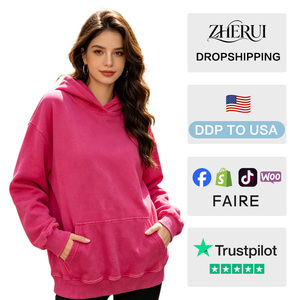 Vente en gros fabricant : Sweat à capuche unisexe oversize 100% coton délavé à l'acide, style Hip Hop - Product Image 2