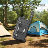 Générateur d'énergie solaire portable 6000W, station d'alimentation 5120WH, batterie lithium-ion, prise AU UK JP, contrôleur MPPT pour la maison, la voiture