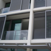 Persienne extérieure étanche personnalisée en aluminium Pare-soleil résistant aux stores Ventilation Jalousie persiennes