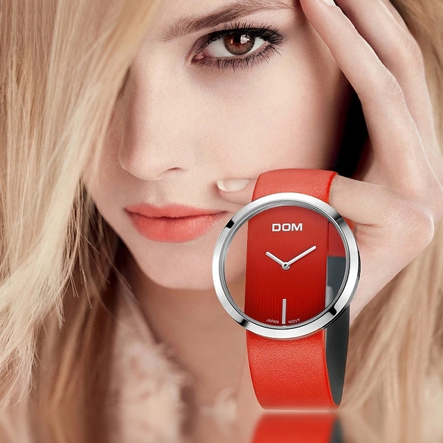 Watch Women DOM LP-205 Brand Luxury Fashion Casual Quartz Unique Stylish Hollow Skeleton Watches Nylon Sport Lady Wristwatches