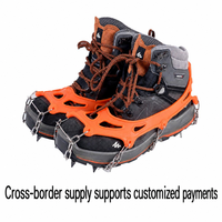 Crampons antidérapants pour chaussures, pointes en acier inoxydable pour la marche, la randonnée et la pêche sur neige