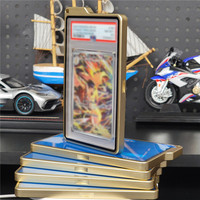 Étui magnétique pour cartes gradées avec trou pour cordon, protection antichoc en aluminium et verre pour cartes sportives PSA/CGC 35PT