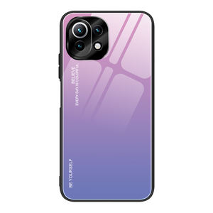 Per <span class=keywords><strong>Xiaomi</strong></span> <span class=keywords><strong>11</strong></span> <span class=keywords><strong>Lite</strong></span> <span class=keywords><strong>Cover</strong></span> in vetro temperato sfumato Silicone custodia Ultra sottile paraurti antigraffio copertura protettiva completa del telefono - Product Image 2