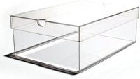 Vente directe d'usine grande capacité Transparent organisateur de chaussures boîte de rangement respirant carré emballage étui détachable