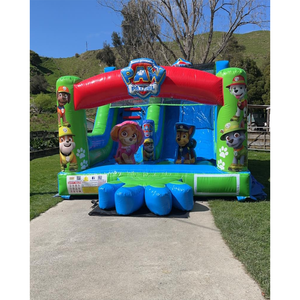 Castillo Inflable con Tobogán para Niños, Diseño de Patrulla Canina, Casa de Brinco Inflable, Castillo Hinchable con Diseño de Dibujos Animados - Product Image 2