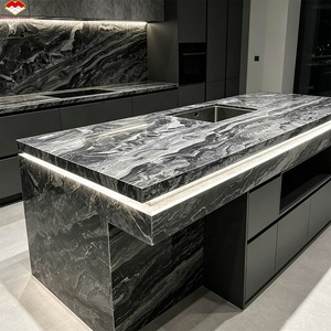 Arabescato Grigio Orobico Venice Brown Marble Modern Villa Indoor Apartment Kitchen Countertop Island Sink Wall Table Staircase - Product Image 1