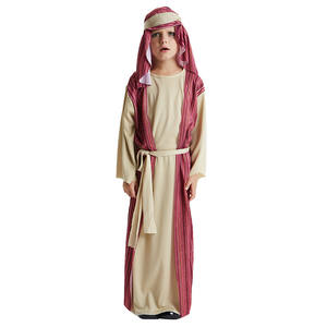 Carnaval mascarade Cosplay enfants berger Costume rayure impression arabe Robe combinaison avec couvre-chef - Product Image 5