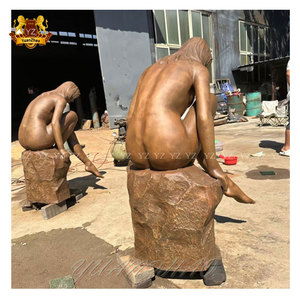 European Style Outdoor <strong>Garden</strong> Decoration Beautiful Bronze Lady Kneeling Woman Statue <strong>Sculpture</strong> <strong>for</strong> <strong>Sale</strong> - Product Image 5
