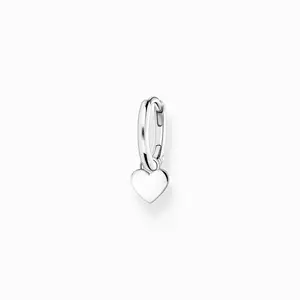 Inspire stainless steel jewelry sliver plated niche design light luxury heart earrings for boys girls