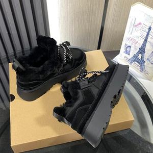 Botas de Nieve de Invierno Cómodas Unisex con Parte Superior de Tela, Forro de Piel, Plataforma, Amortiguación, Tendencia de Moda para Celebridades - Product Image 4