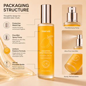Brume hydratante pour le <span class=keywords><strong>visage</strong></span> 100ml avec extrait <span class=keywords><strong>de</strong></span> mangue Mangiferin, tonique éclaircissant pour peaux ternes, routine <span class=keywords><strong>de</strong></span> soin quotidienne - Product Image 5