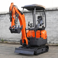 Mini-excavatrice hydraulique sur chenilles compacte de 1,5 à 2 tonnes avec pompe haute efficacité pour la construction et l'aménagement paysager