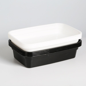 American Style Square <b>Lunch</b> <b>Box</b> 750ml Plastic Disposable <b>Microwaveable</b> Takeout Packaging With Lid - Product Image 1