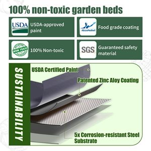 Metal Iron Powder Coated Plant <strong>Liner</strong> Raised Garden <strong>Beds</strong> for Home <strong>Flowers</strong> Planting - Product Image 3