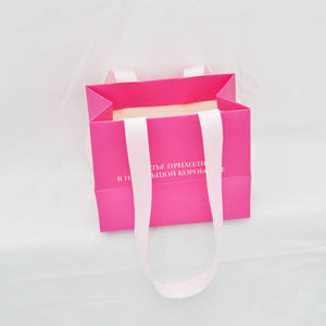 Bolsas de Papel con Asas de Cinta y Logotipo Impreso para Joyería, Imprenta, Negocio - Product Image 4
