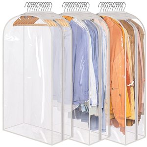 Sacs de vêtement transparents <span class=keywords><strong>pour</strong></span> accrocher des sacs de costume de vêtements <span class=keywords><strong>pour</strong></span> la couverture de vêtements de stockage de garde-robe avec fermeture à glissière - Product Image 1