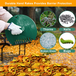 Winslow & Ross Lot de 2 râteaux de jardin pour ramassage de déchets, outil de ramassage de feuilles tombées, pince à feuilles en plastique - Product Image 4