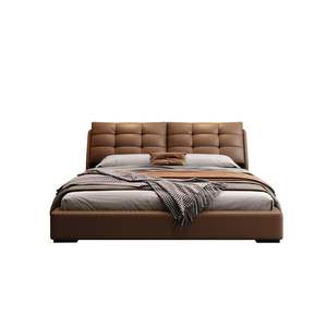 Modern Minimalist Solid Wood Frame Leather <strong>Bed</strong> 1.8m High Box Storage Multifunctional Small Apartment Bedroom - Product Image 5