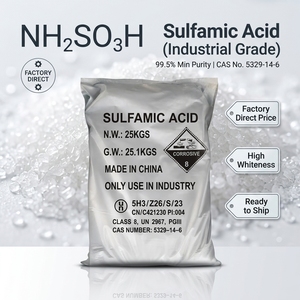 <span class=keywords><strong>Acide</strong></span> <span class=keywords><strong>Sulfamique</strong></span> 99,8% NH2SO3H Poudre Blanche Qualité Industrielle CAS 5329-14-6 Certifié ISO Sac de 25kg Marque JS - Product Image 1