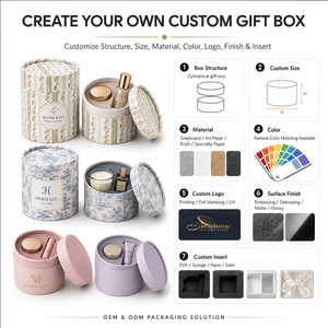 Tubo de Regalo de Papel Cilíndrico Ecológico de Alta Calidad, Caja de Cartón Resistente con Decoración de Cinta, Empaque de Lujo - Product Image 3