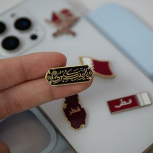 Модный металлический стикер с флагом Катара и Ливии, эмалированный, в современном культурном стиле, для украшения телефона и использования в качестве бейджа для паспорта - Product Image 6