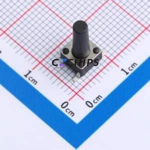 TS-1102S-C-S-B Tactile Switch SMD-4P,6x6mm Switch Single Pole Single Throw Round Button 2.6N Vertical Mount - Product Image 1