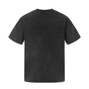 T-shirt à manches courtes style rétro américain post-apocalyptique pour hommes et femmes, <span class=keywords><strong>haut</strong></span> imprimé croisé moucheté et <span class=keywords><strong>délavé</strong></span> effet usé, style streetwear - Product Image 5