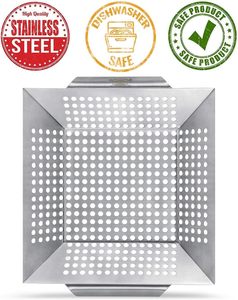 Lot de 3 paniers de cuisson robustes en acier inoxydable pour grillades extérieures et fumoirs, adaptés aux aliments, compatibles lave-vaisselle, accessoires pour légumes - Product Image 5