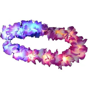 Hawaiian Garland Künstliche Halskette Blumen girlande Schaum Plume ria Hawaii Blumen Leis Hochzeits feier liefert Strand Spaß Kranz