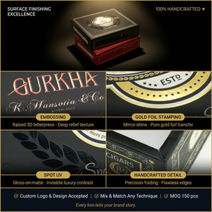 Caja <span class=keywords><strong>de</strong></span> Regalo para Cigarros <span class=keywords><strong>de</strong></span> Madera MDF con Logotipo Dorado Personalizado, Paquete <span class=keywords><strong>de</strong></span> 10 Unidades, Caja <span class=keywords><strong>de</strong></span> Cartón para Humidor - Product Image 2